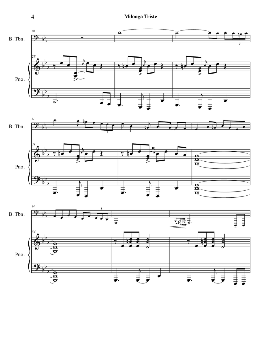 Milonga Triste Trombone scores gallery preview page 5