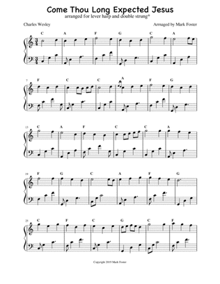 Come Thou Long Expected Jesus // Arranged for Lever Harp and Double Strung