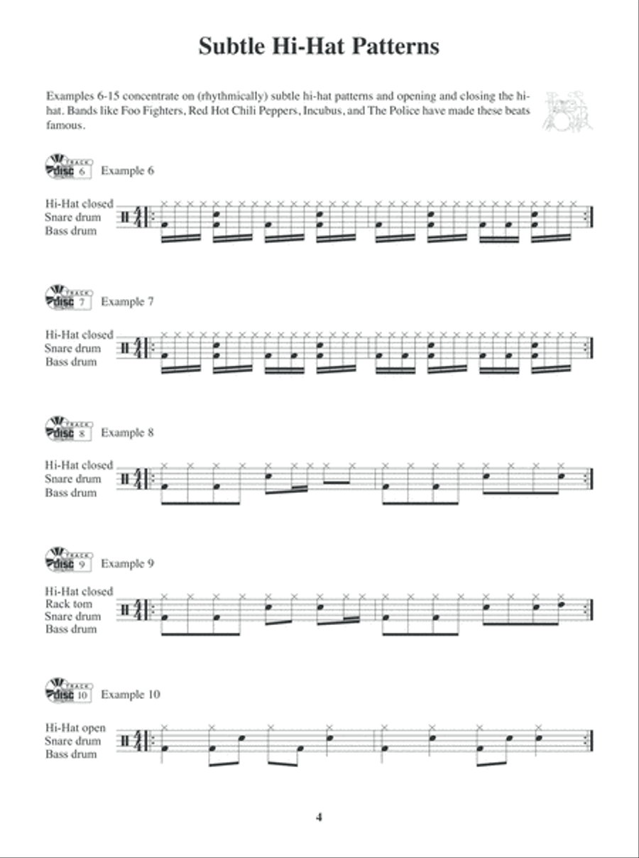 100 Legendary Modern Rock Drum Beats Drum Set scores gallery preview page 5