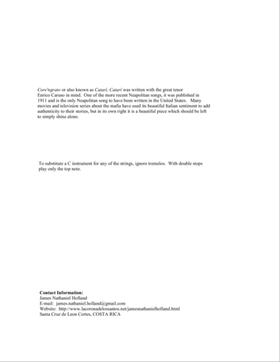 Core ngrato Duet Arranged for Tenor and Baritone and Ensemble in the key of Eb Vocal Duet scores gallery preview page 3