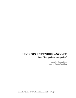 Book cover for JE CROIS ENTENDRE ANCORE - BIZET - Arr. for Flute (or any instr. in C) and SATB Choir