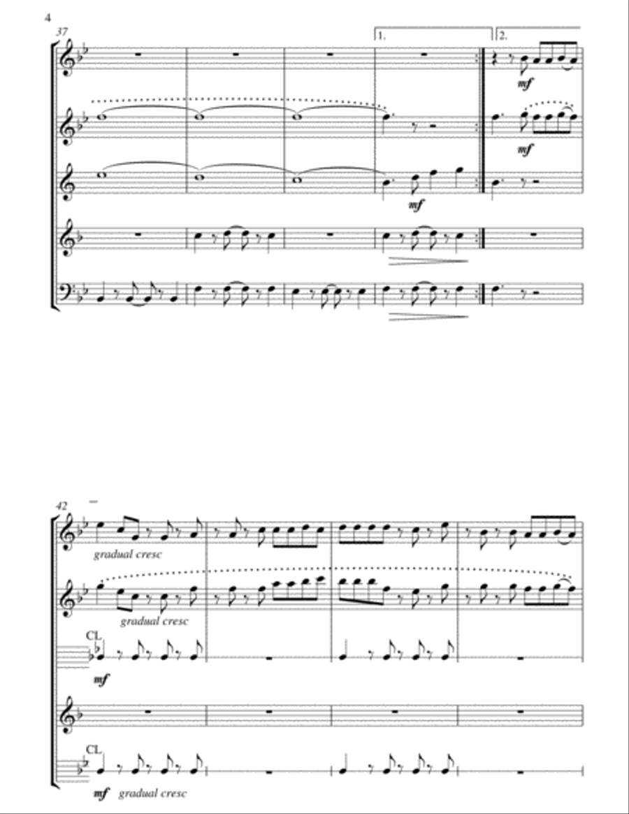 Take On Me Woodwind Quintet scores gallery preview page 5