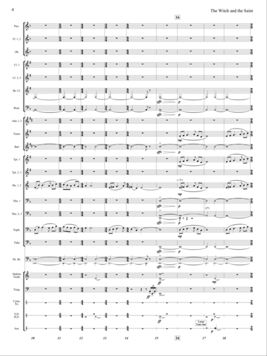 The Witch and The Saint Concert Band scores gallery preview page 3