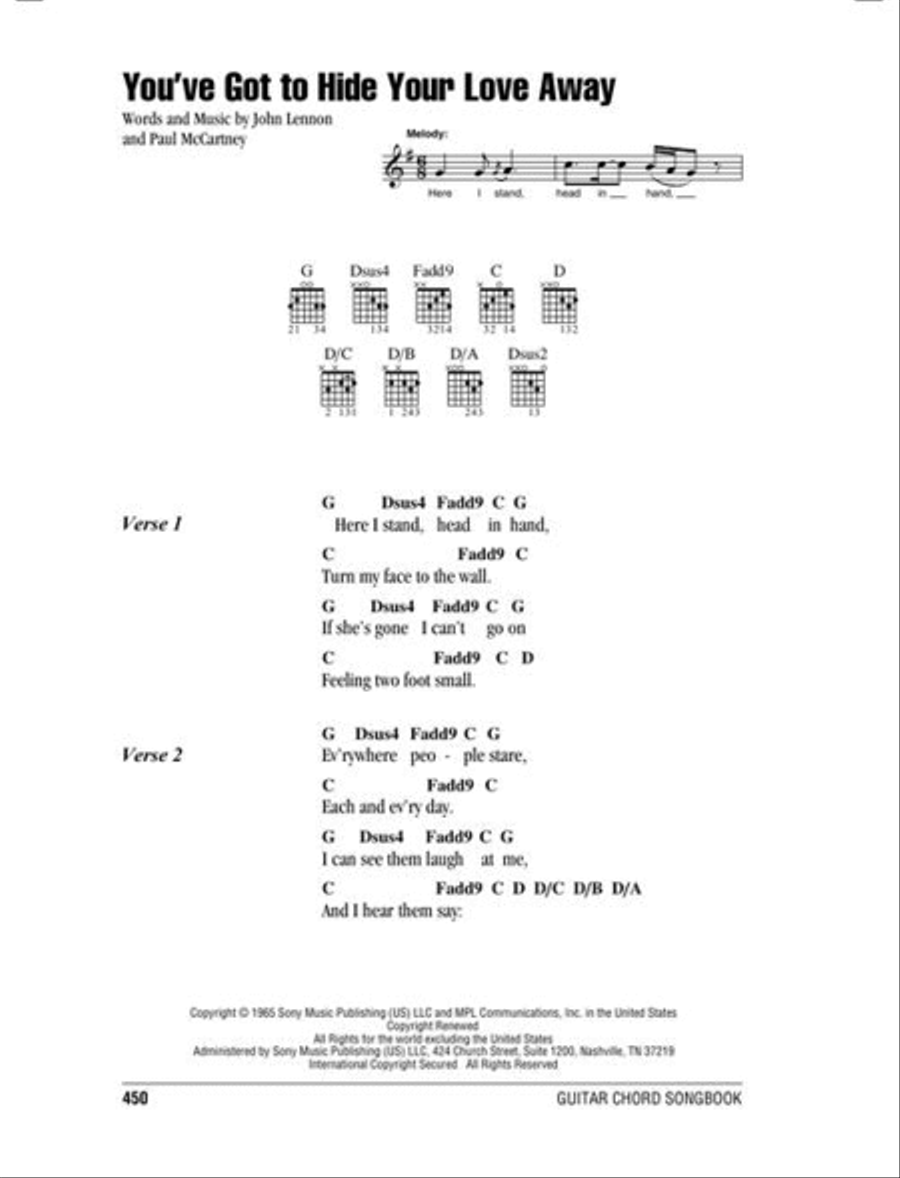 The Beatles Guitar Chord Fake Book