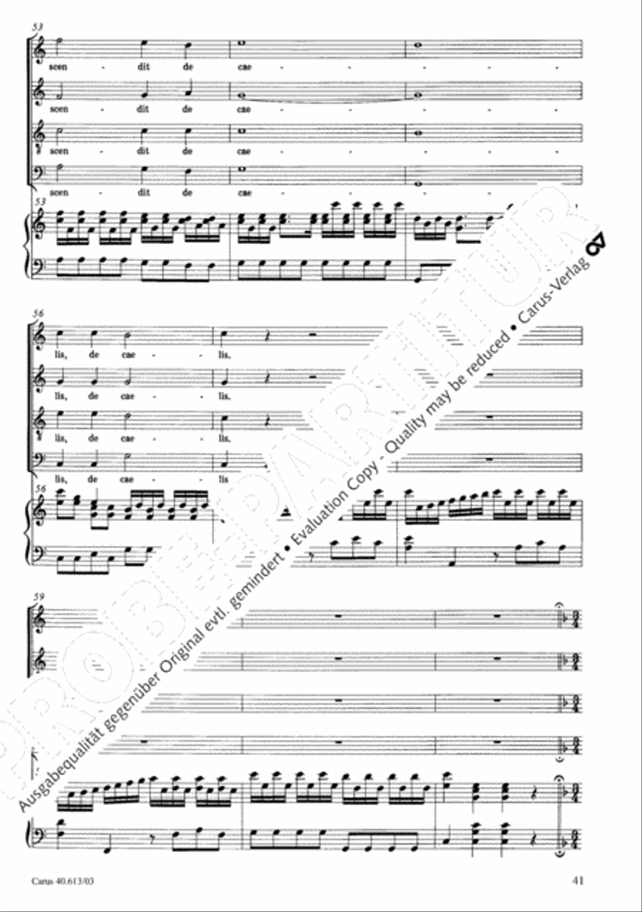 Mass in C (Missa in C) 4-Part scores gallery preview page 42