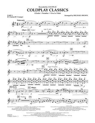Coldplay Classics - Pt.1 - Bb Clarinet/Bb Trumpet