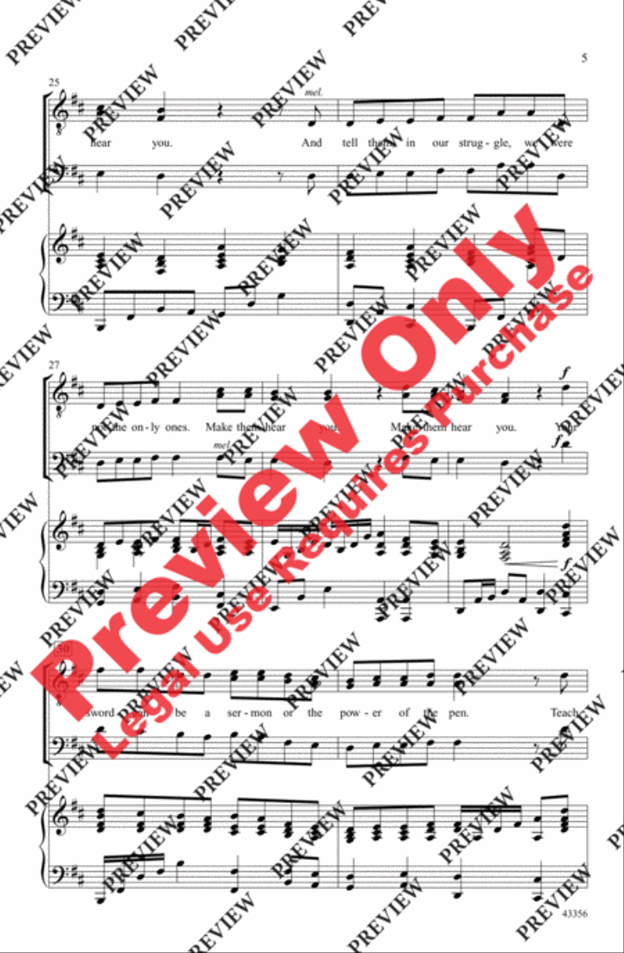 Make Them Hear You Men's Choir scores gallery preview page 5