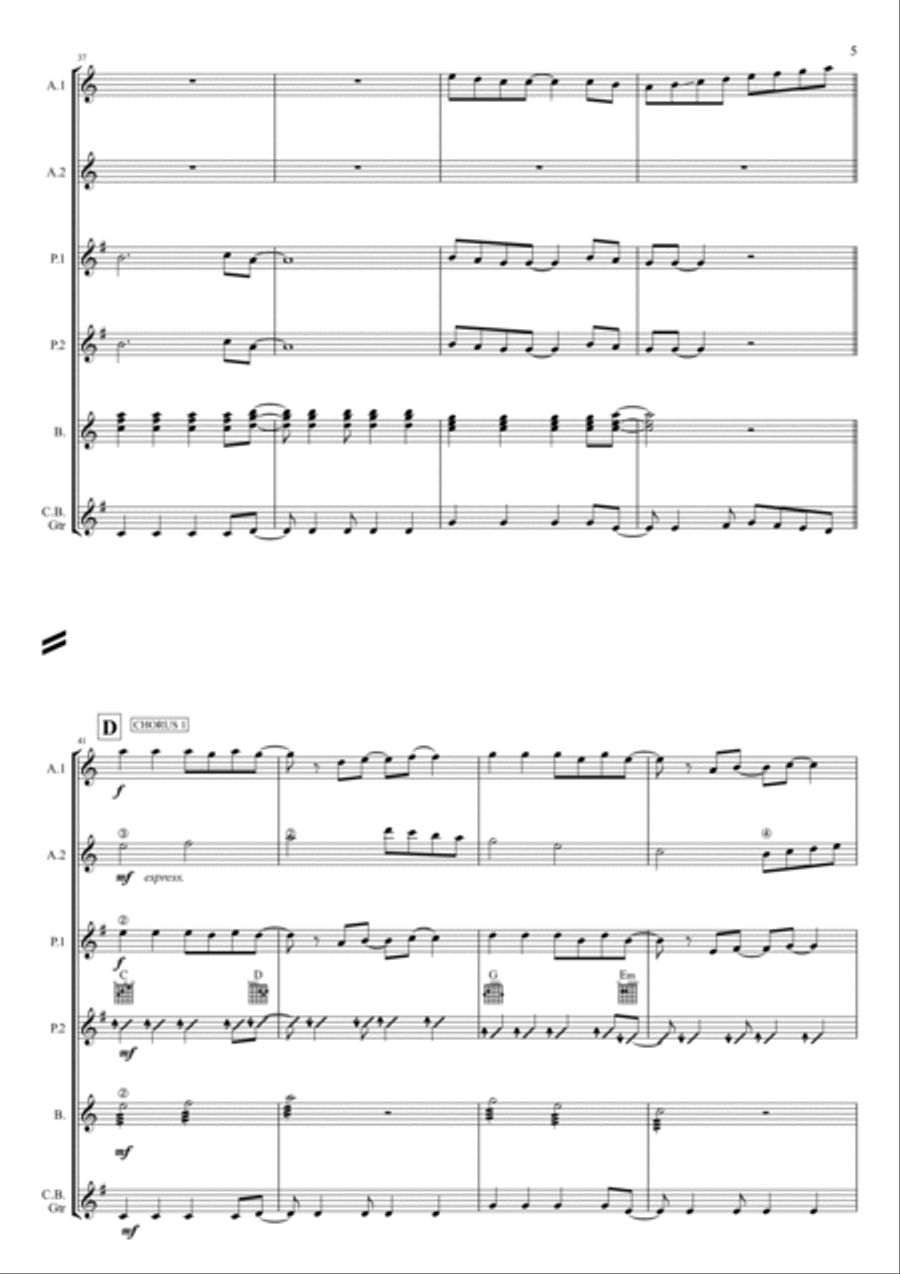 Viva La Vida Viva La Vida Electric Guitar scores gallery preview page 5