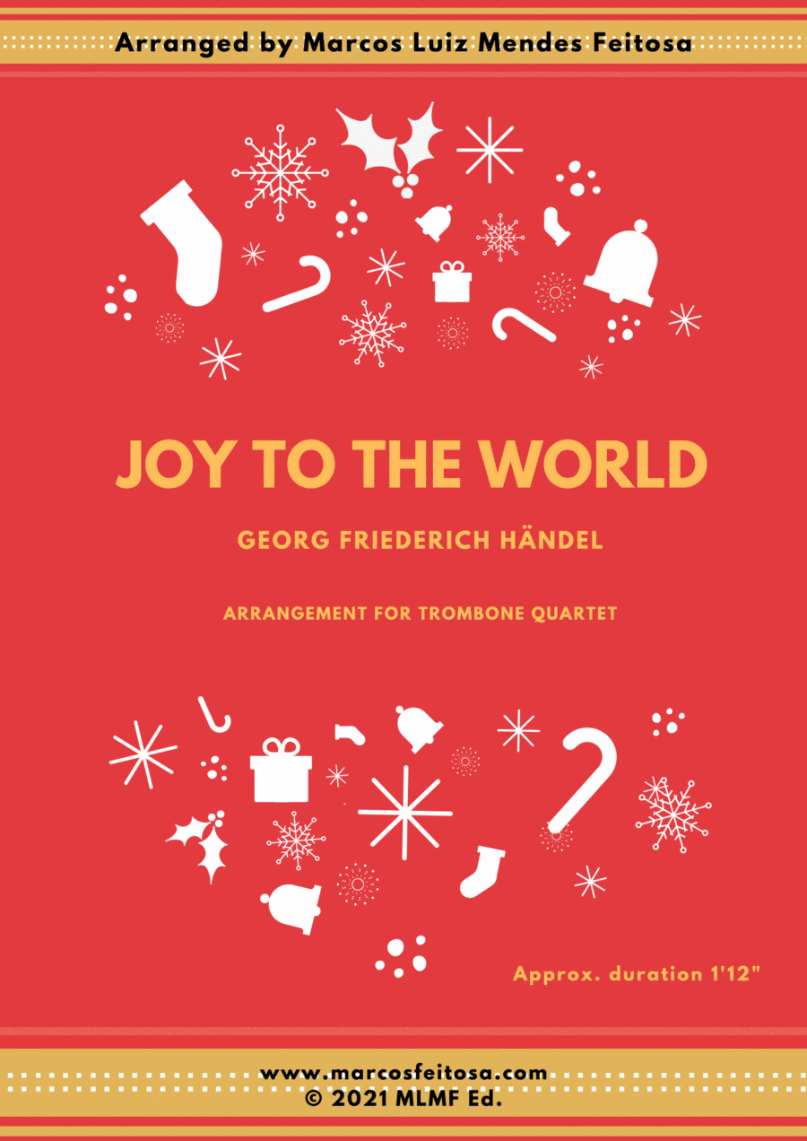 Joy To The World (Cantai Que o Salvador Chegou) - Trombone Quartet Trombone Quartet scores gallery preview page 1