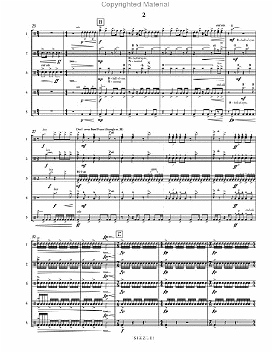 Sizzle! Percussion Ensemble scores gallery preview page 3