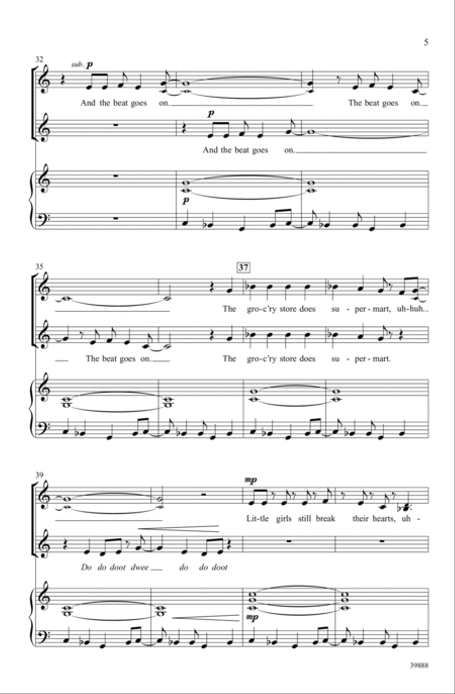The Beat Goes On Choir scores gallery preview page 4