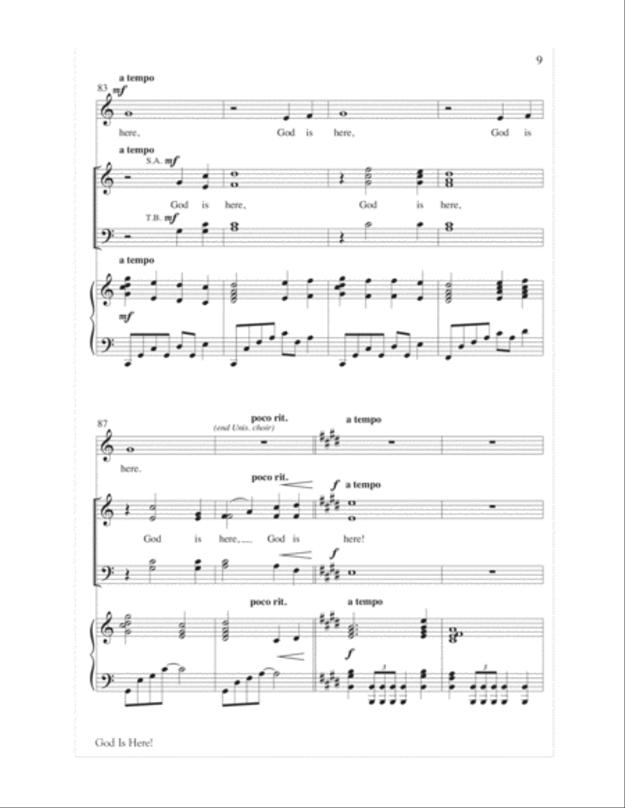 God Is Here! Children's Choir scores gallery preview page 9