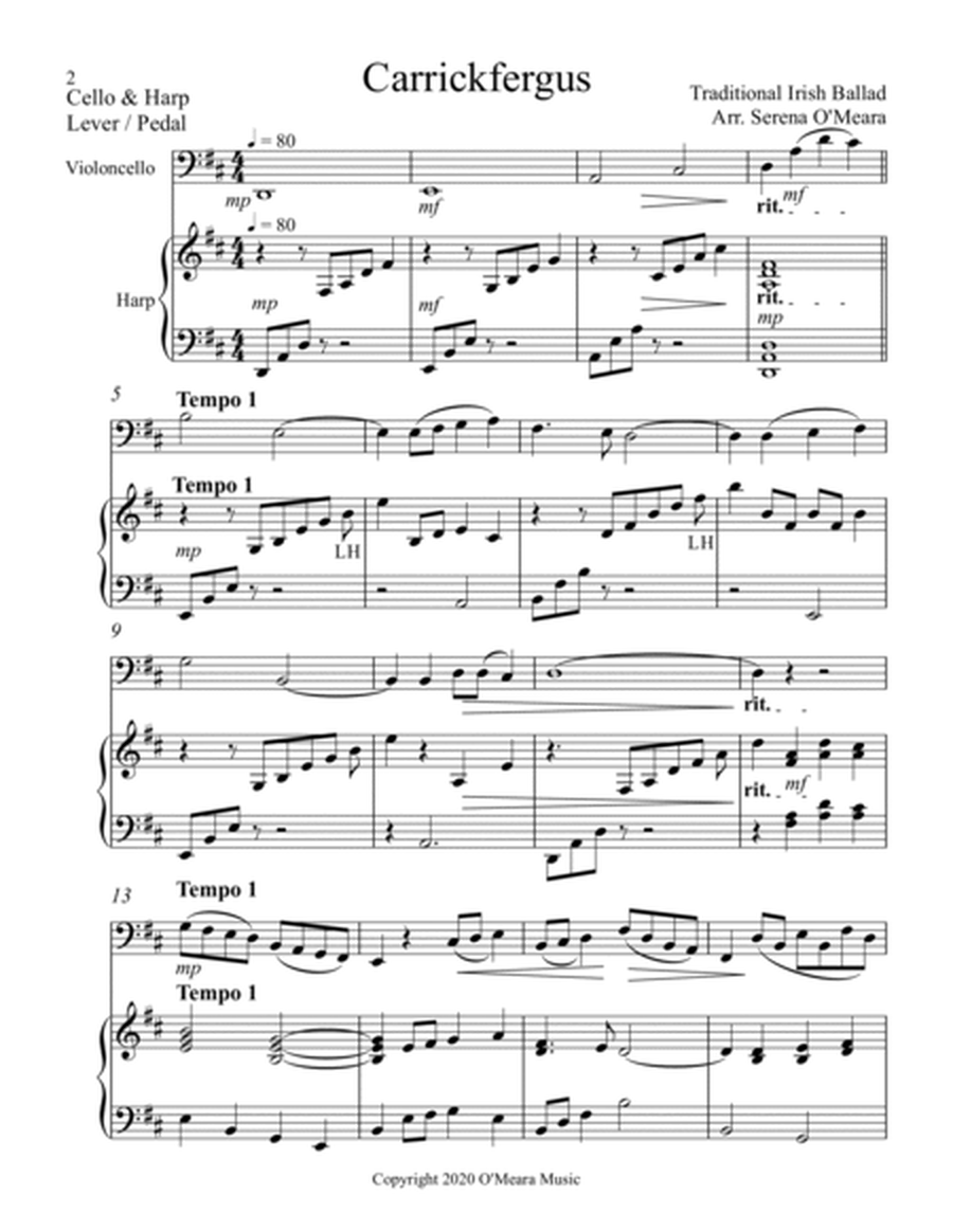 Carrickfergus Duet for Cello & Harp image number null