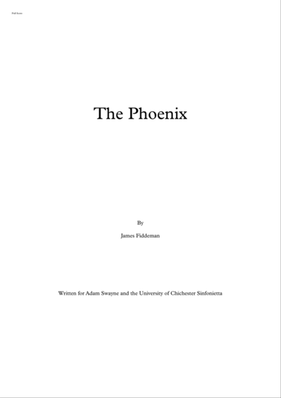The Phoenix The Phoenix Full Orchestra scores gallery preview page 1