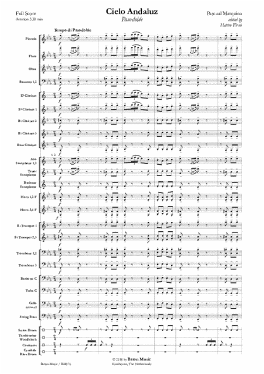 Cielo Andaluz Cielo Andaluz Concert Band scores gallery preview page 2