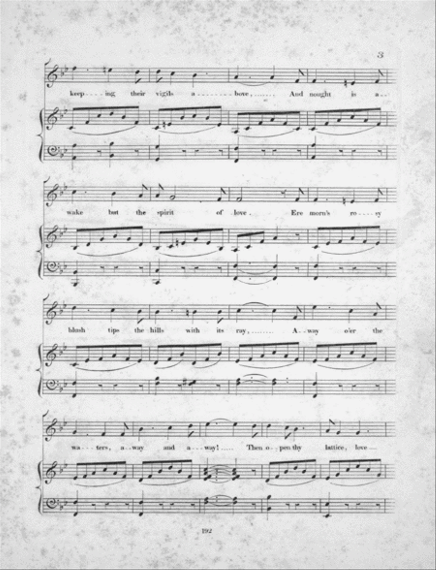 Open Thy Lattice, Love. A Serenade Voice scores gallery preview page 3
