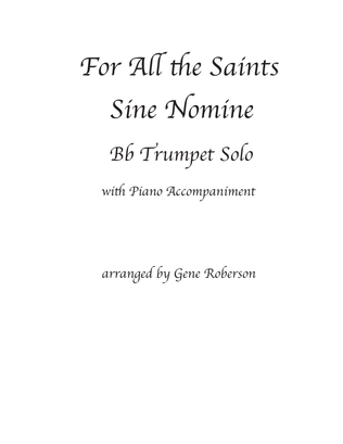 Book cover for For All the Saints Advanced Trumpet Solo High range