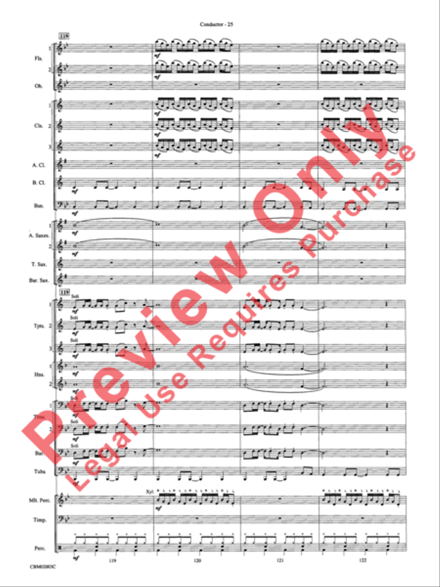 Mamma Mia! - Concert Band (Conductor's Score) Concert Band scores gallery preview page 28