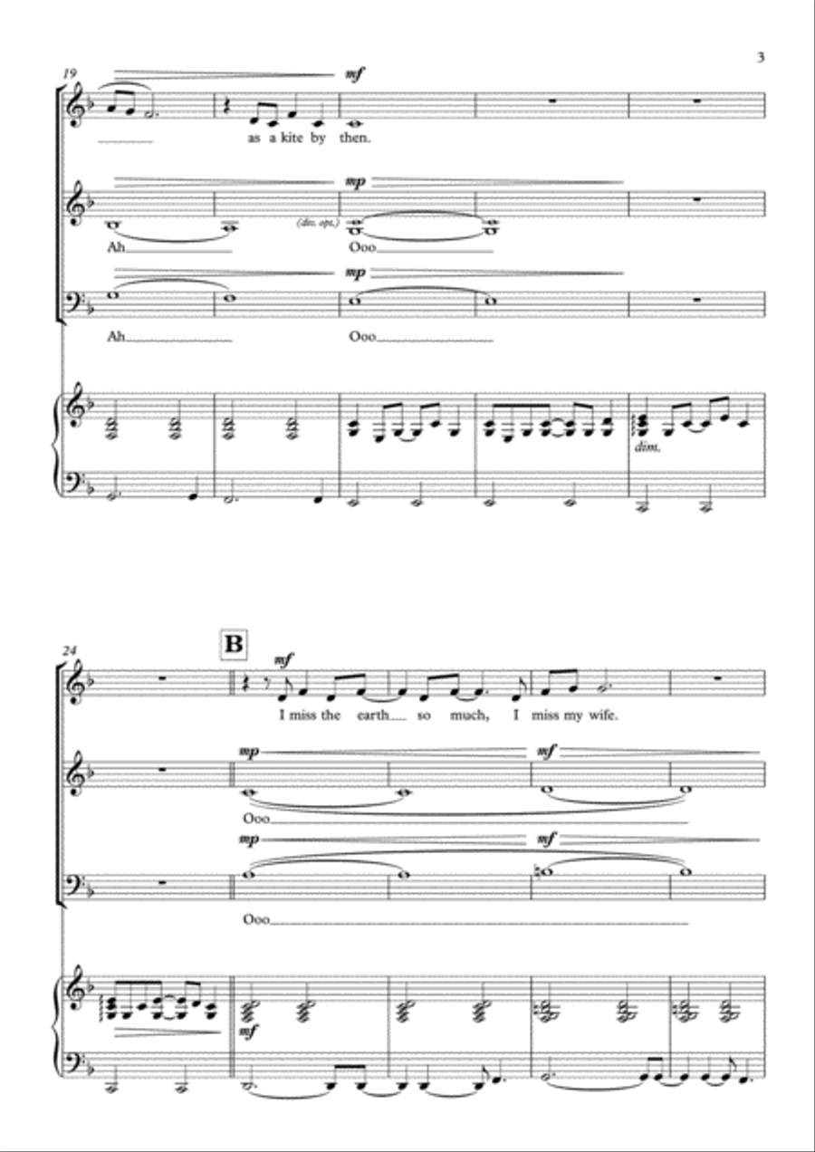 Rocket Man (i Think It's Gonna Be A Long Long Time) 3-Part scores gallery preview page 3