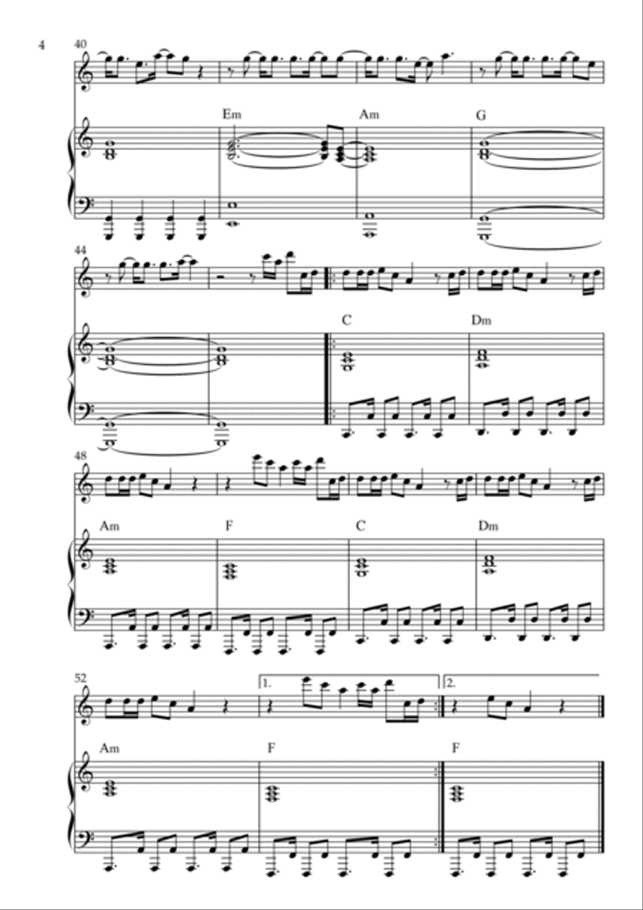 Delicate Flute Solo scores gallery preview page 4