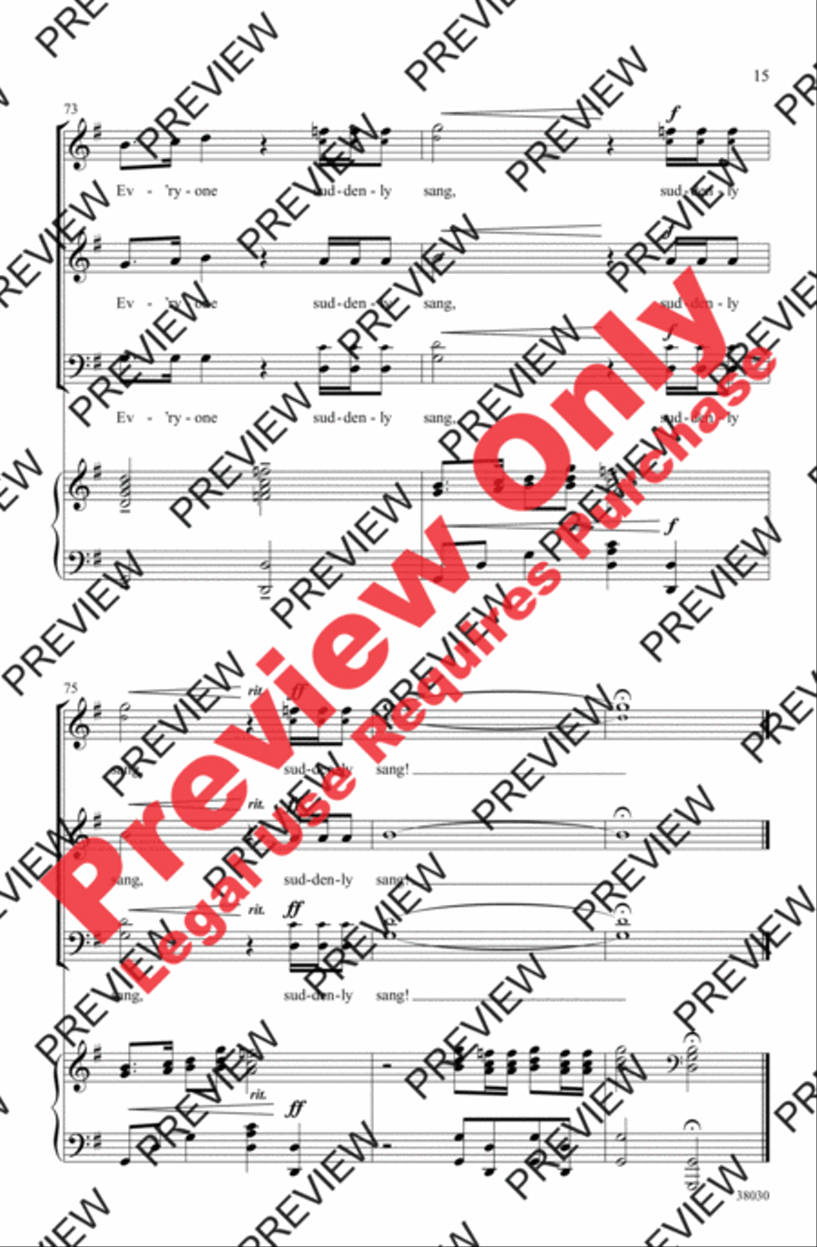 Everyone Sang 3-Part scores gallery preview page 15