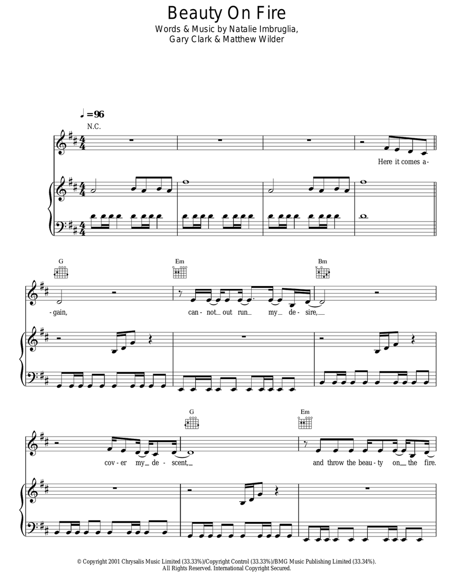 Beauty On The Fire Acoustic Guitar scores gallery preview page 1