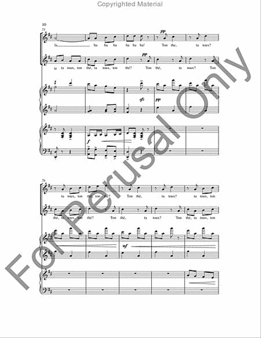 Ton Thé (Choral Score) SA scores gallery preview page 9