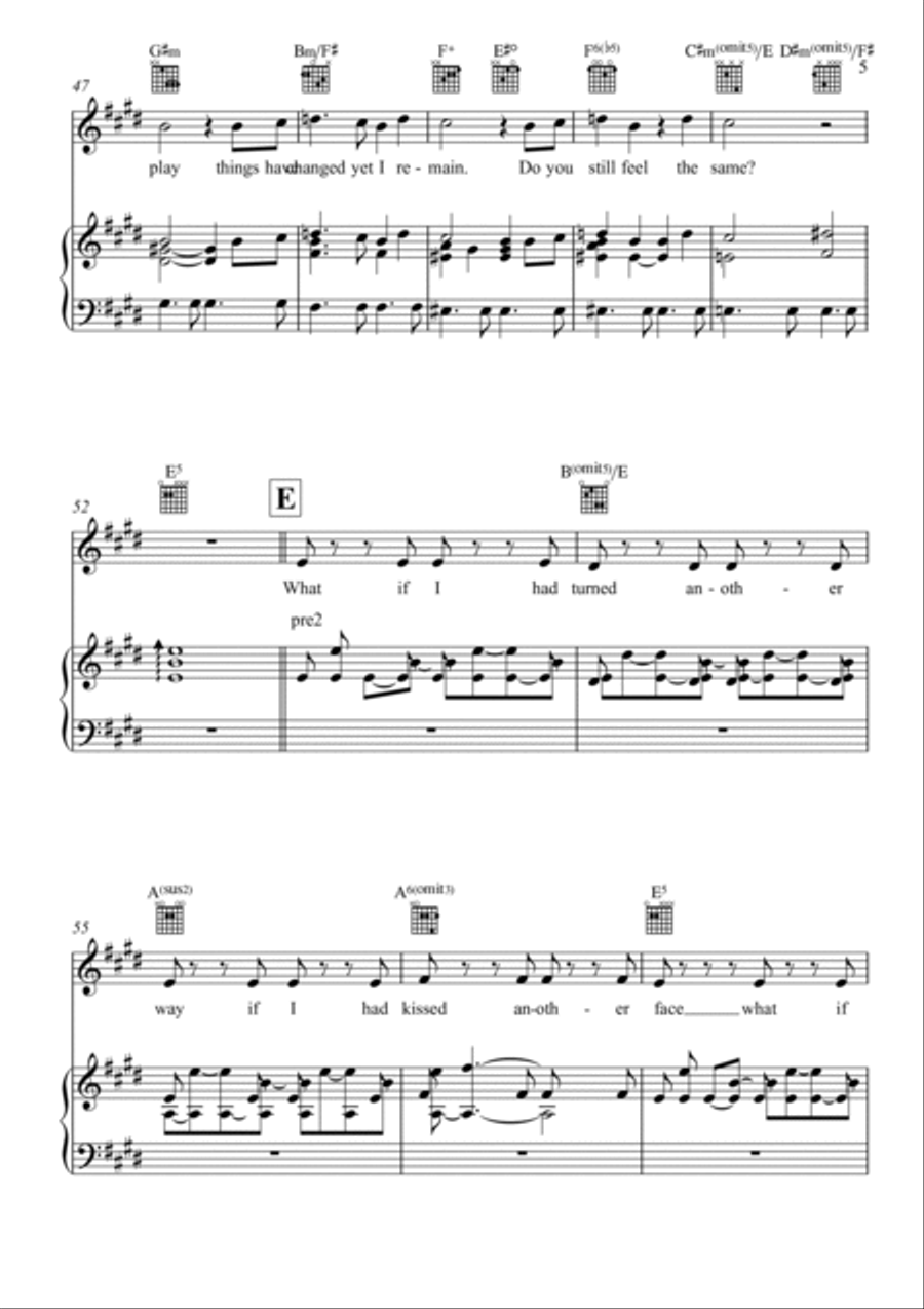 Dreams Of Mine Piano, Vocal, Guitar scores gallery preview page 5