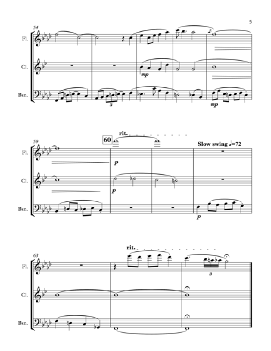 Summertime Summertime Woodwind Trio scores gallery preview page 5