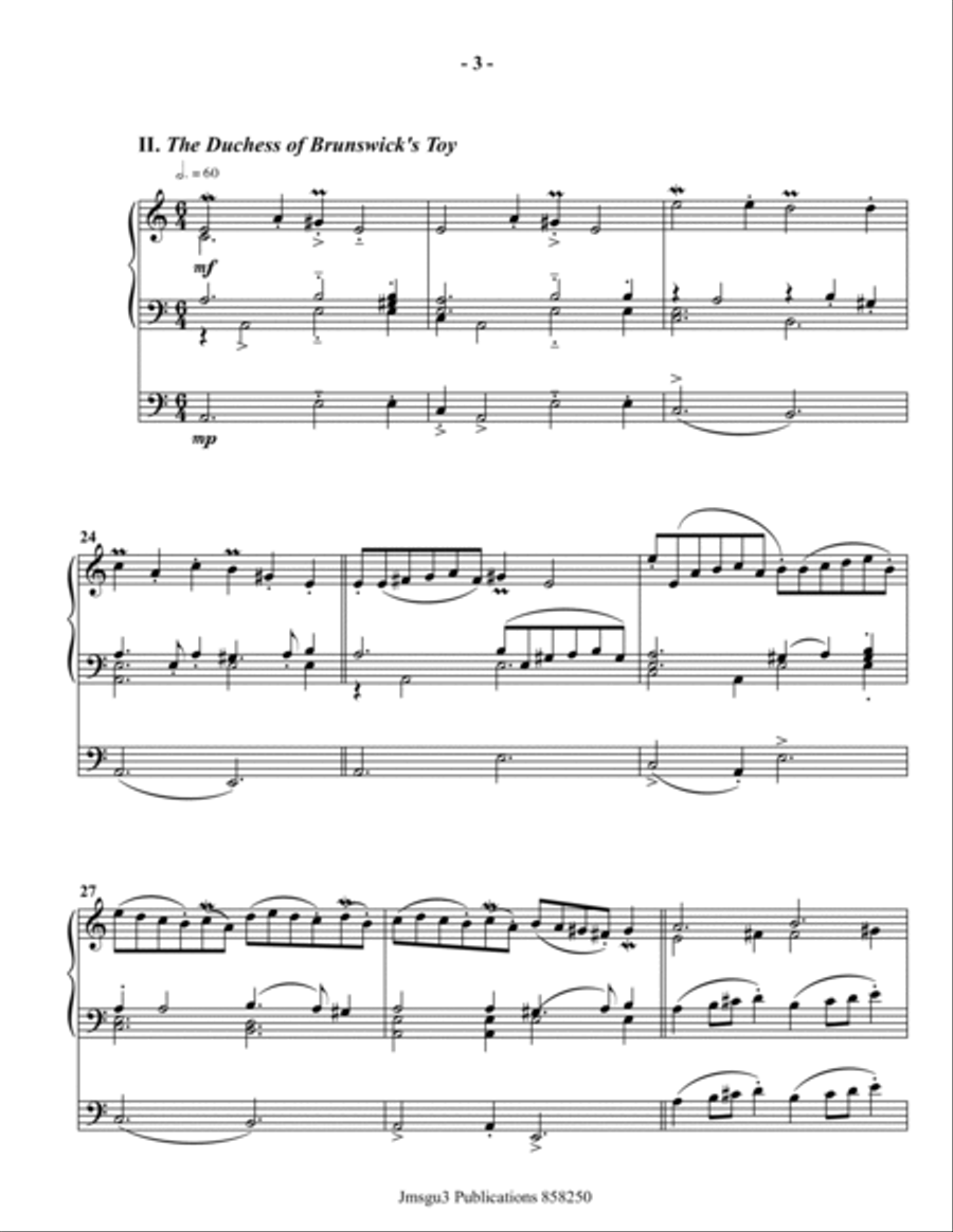 Bull: Three Pieces from Parthenia In-violata for Harpsichord & Gamba or Cello String Duet scores gallery preview page 3