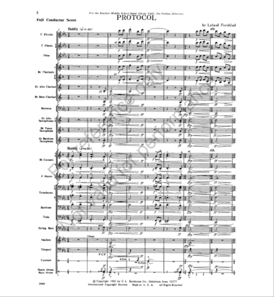 Protocol Protocol Concert Band scores gallery preview page 2