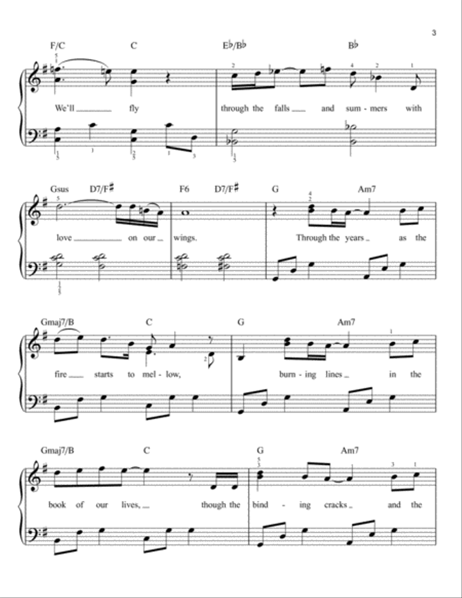 Longer Longer Easy Piano scores gallery preview page 3