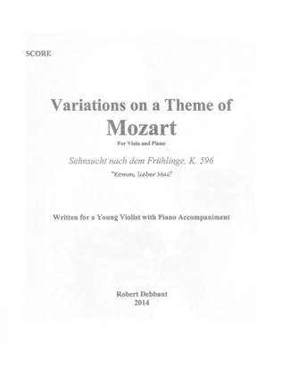 Variations on a Theme of Mozart "Komm, lieber Mai" for Viola