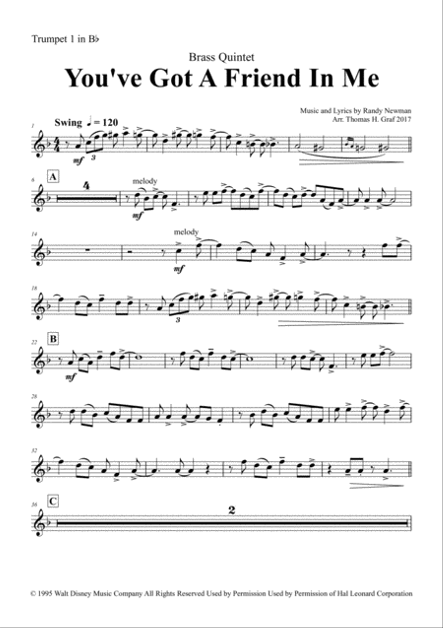 You've Got A Friend In Me Euphonium scores gallery preview page 4