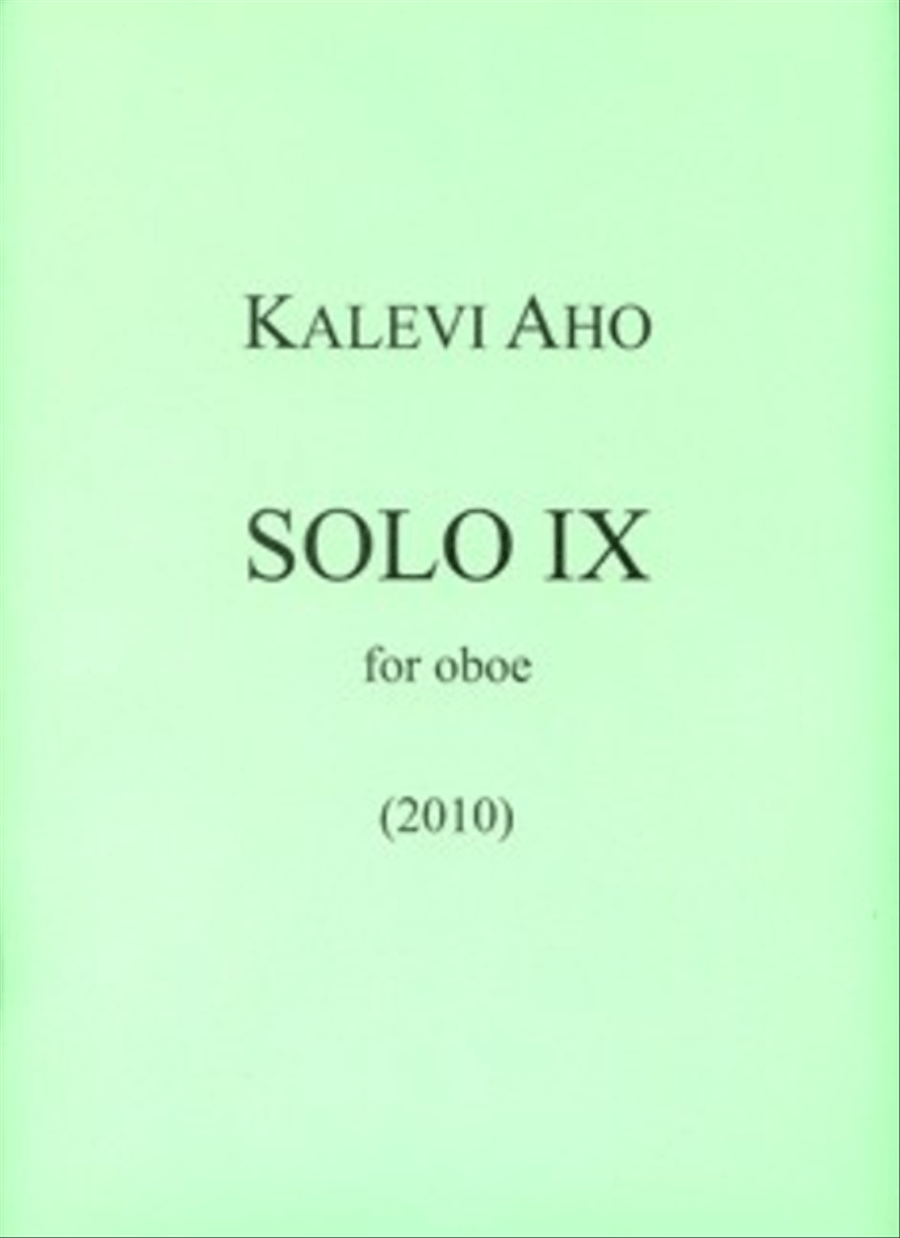 Solo IX for oboe Oboe Solo scores gallery preview page 1