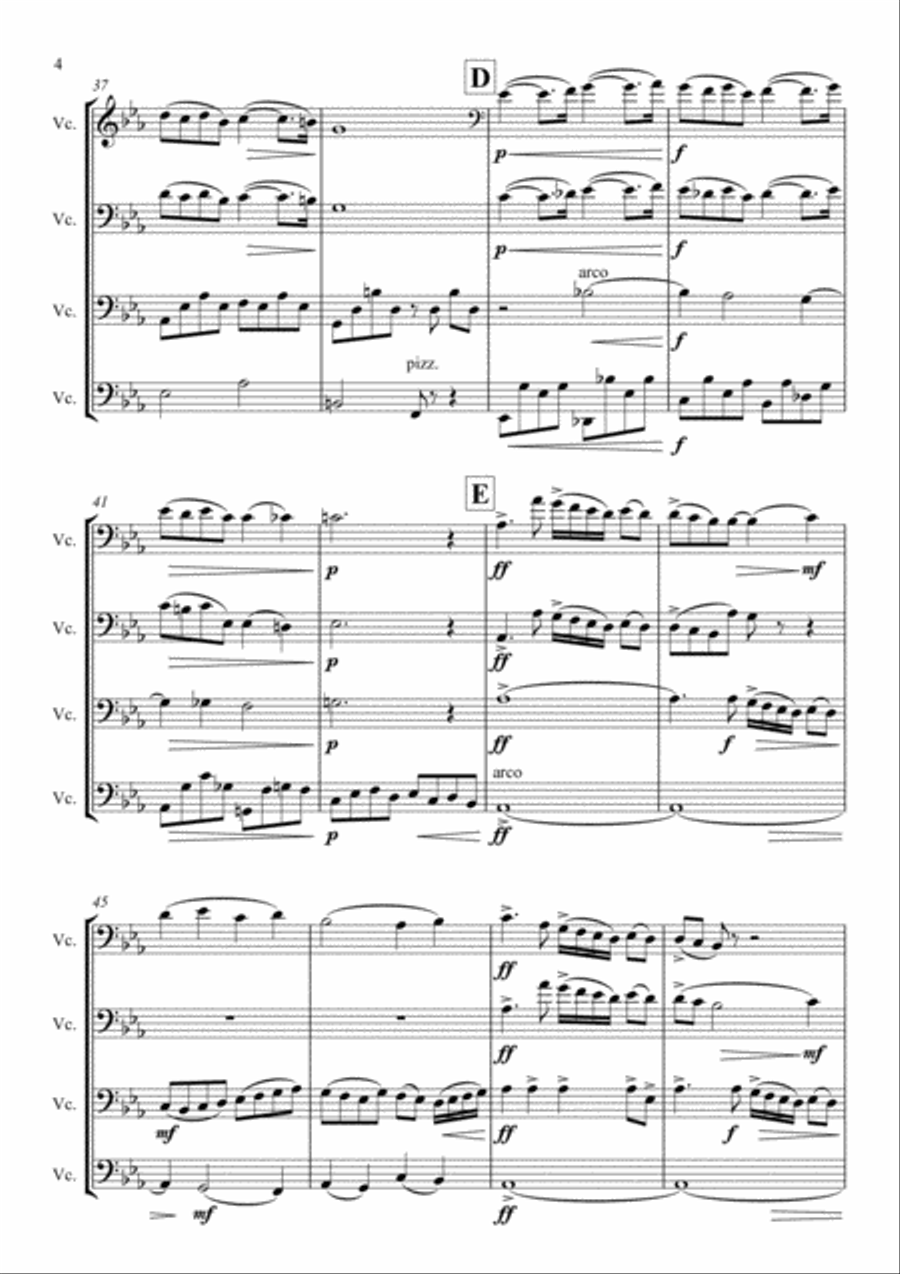 Pavane String Quartet scores gallery preview page 6
