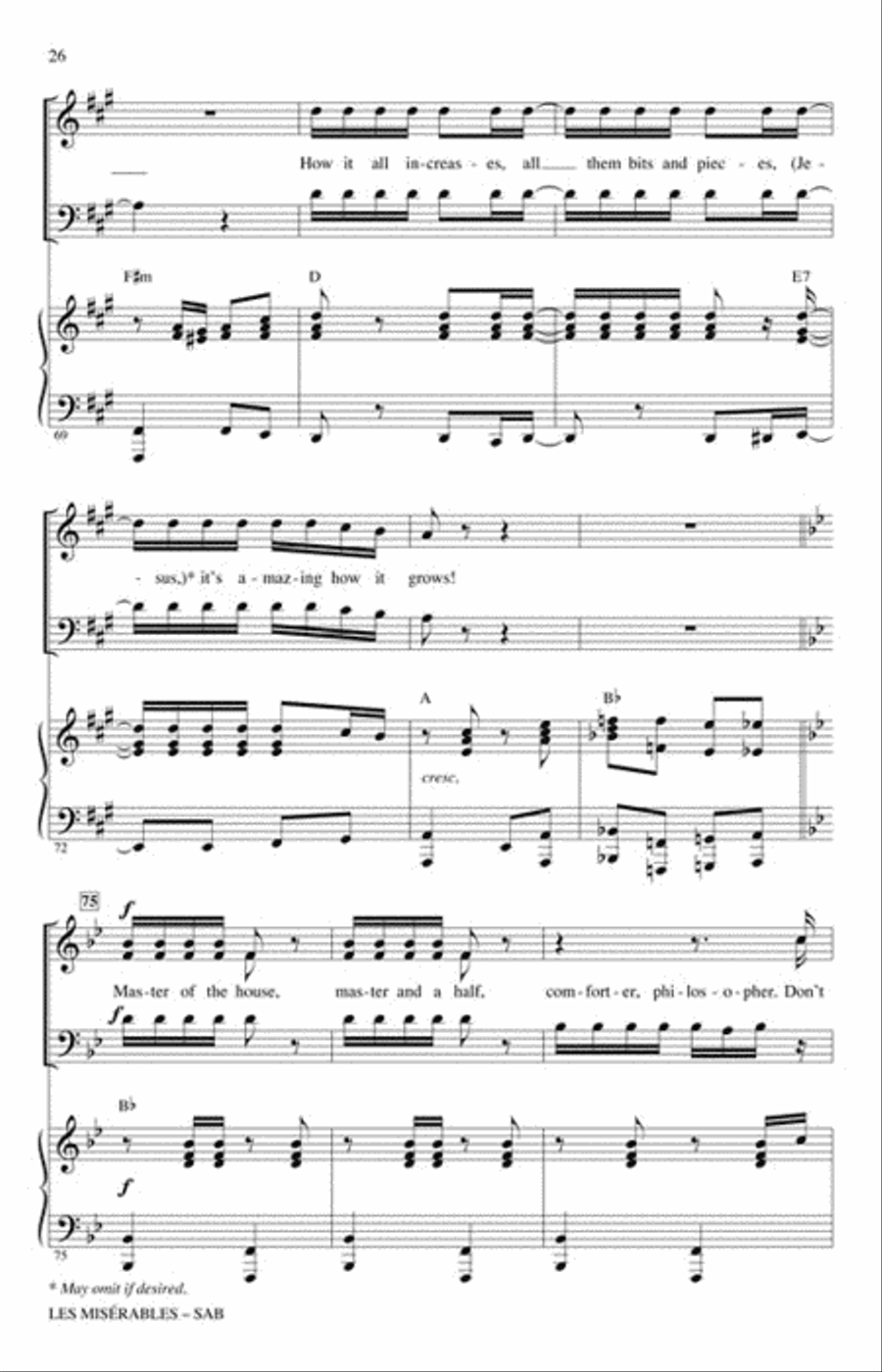 Les Misérables 3-Part scores gallery preview page 5