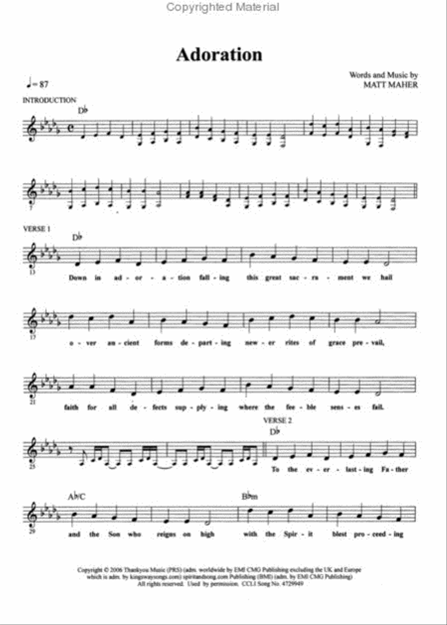 Overflow Piano, Vocal, Guitar scores gallery preview page 2