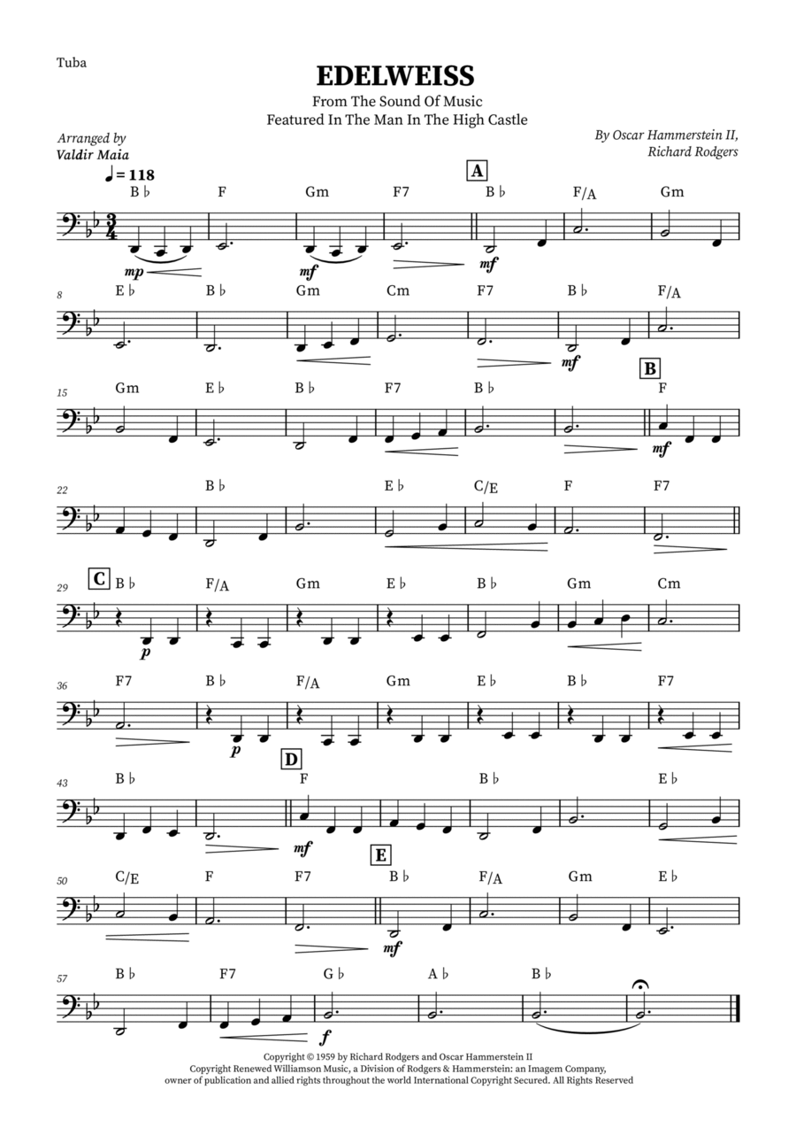 Edelweiss Tuba scores gallery preview page 1