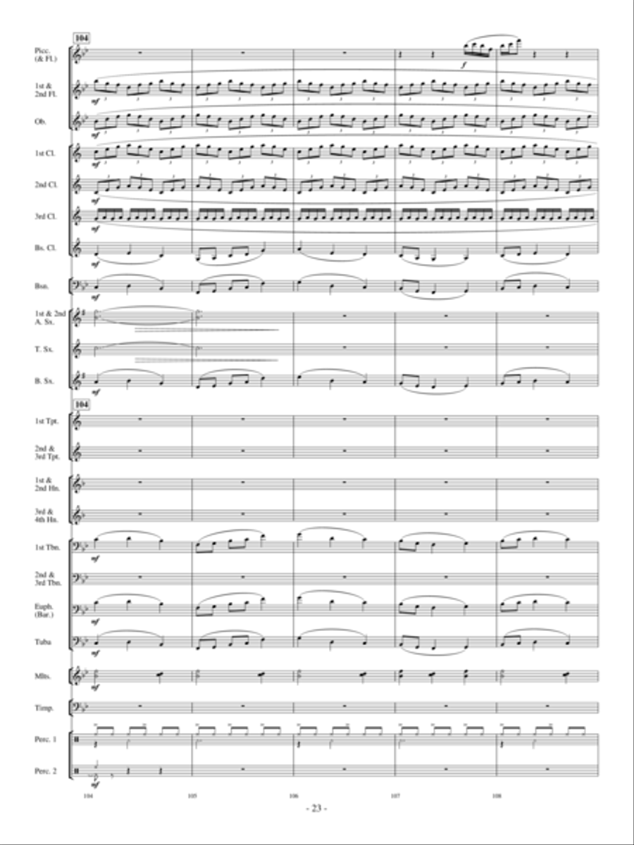 Sensei's Ride On The Cherry Blossom Express Concert Band scores gallery preview page 22
