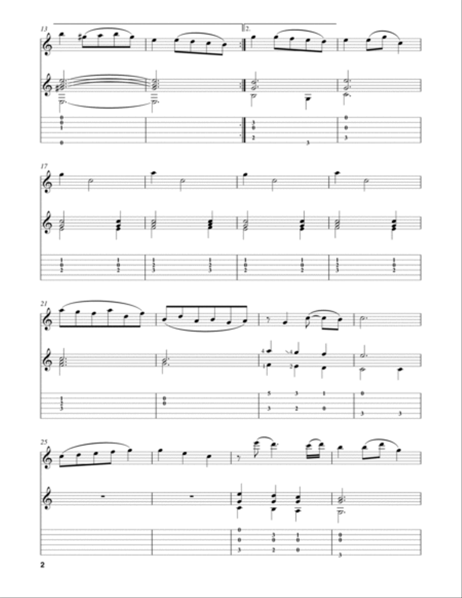 Menuet (from Lute Suite No. 25) Flute scores gallery preview page 2