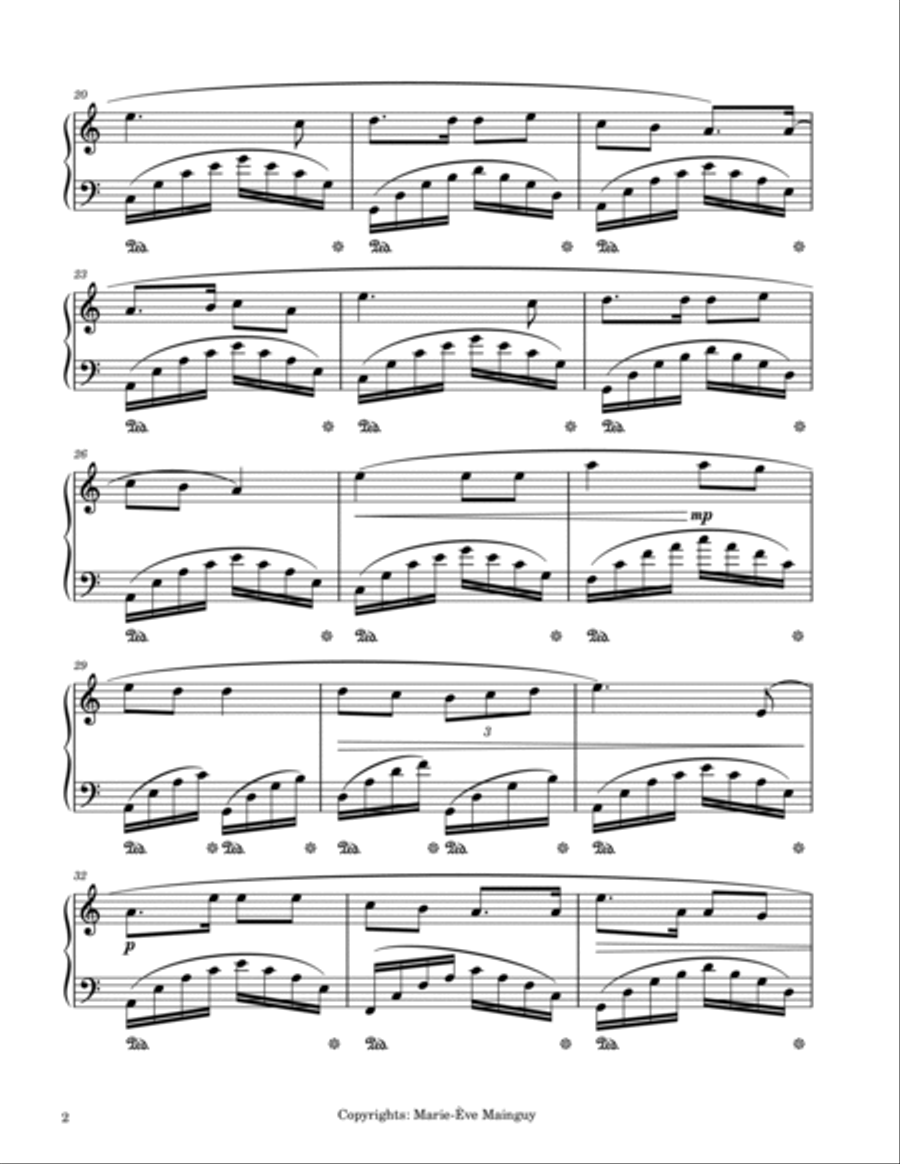 Blanche comme la neige Piano Solo scores gallery preview page 2