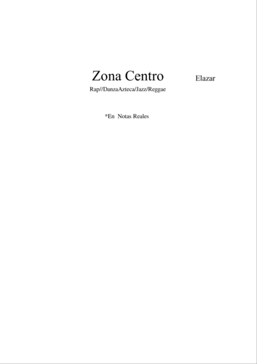 Zona Centro (Downtown) Percussion Ensemble scores gallery preview page 1