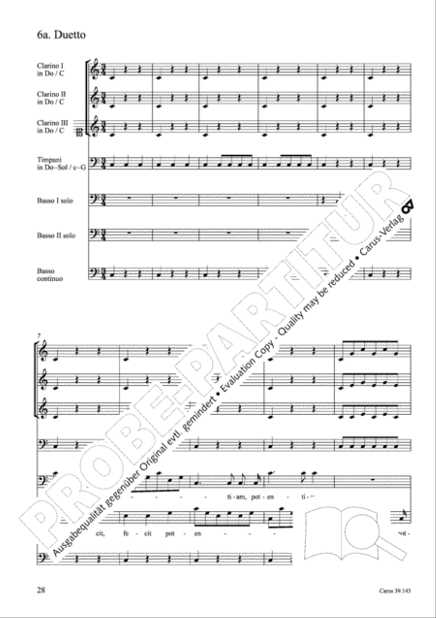 Magnificat in C major 4-Part scores gallery preview page 29