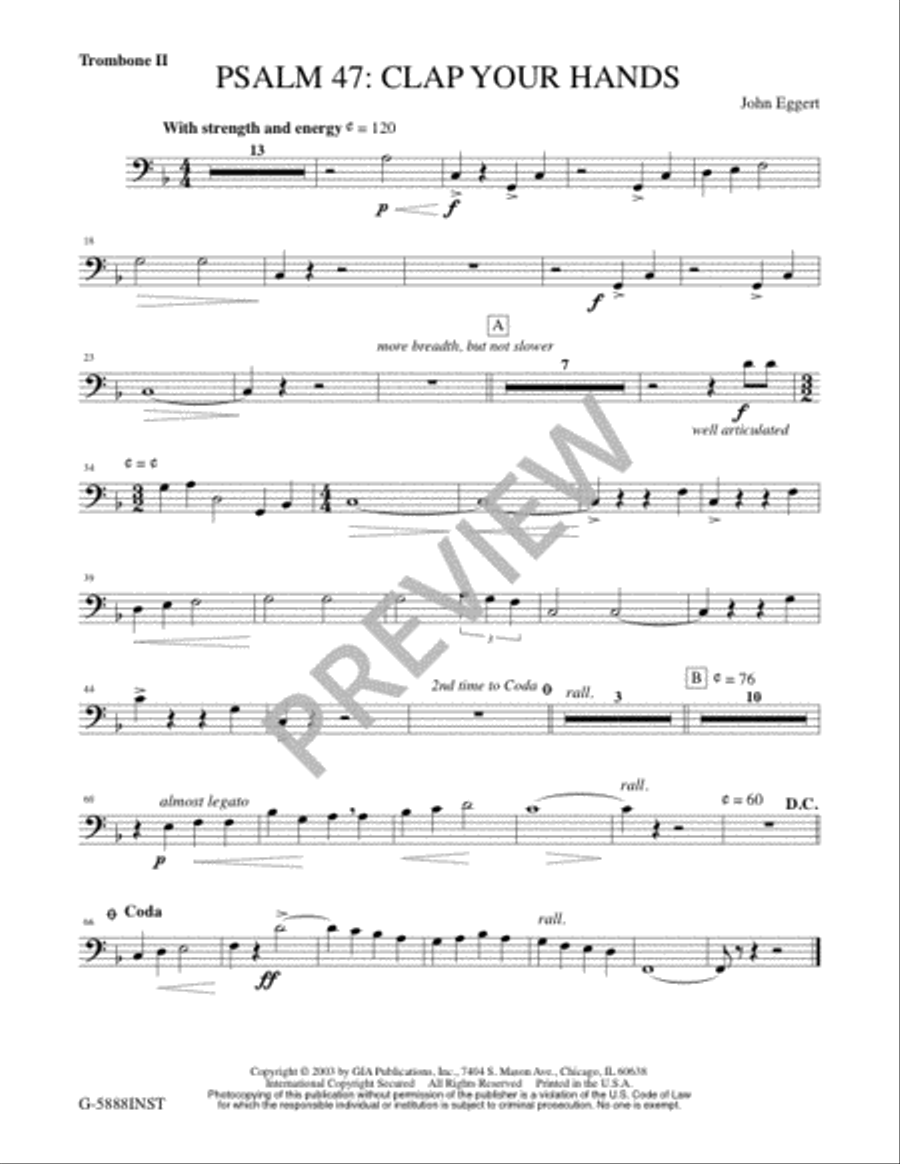 Psalm 47: Clap Your Hands - Full Score and Parts 4-Part scores gallery preview page 8