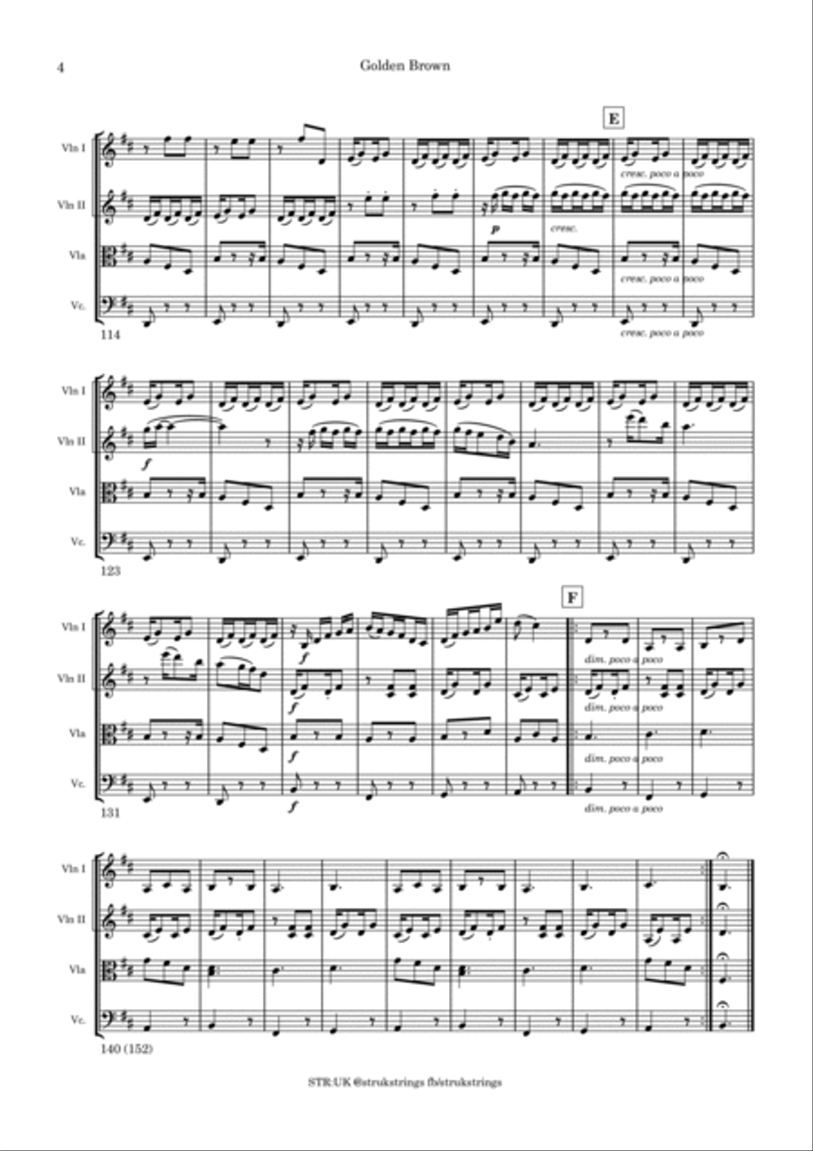Golden Brown String Quartet scores gallery preview page 5
