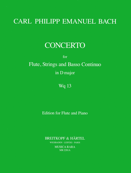 Flute concerto in D major Wq 13