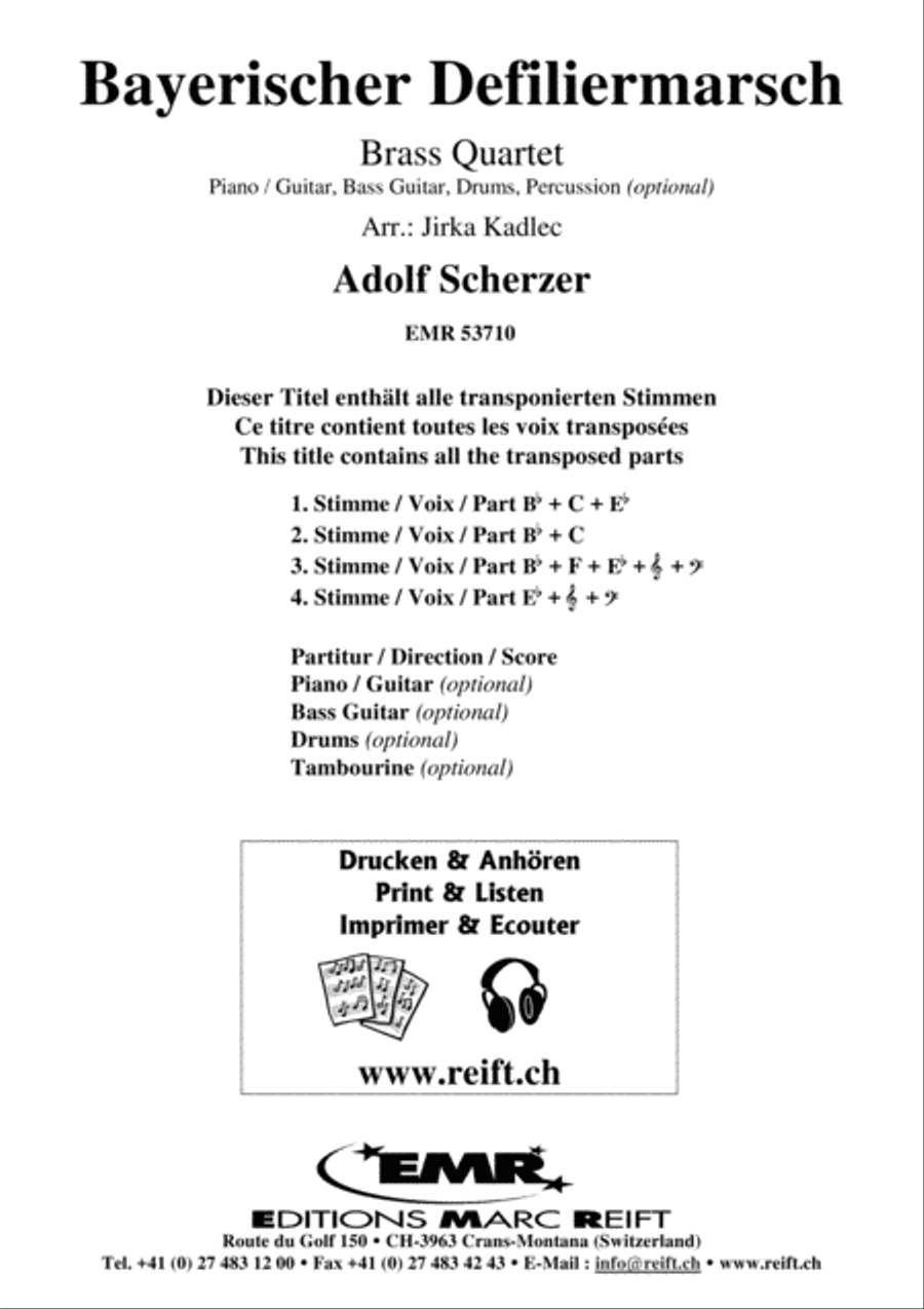 Bayerischer Defiliermarsch Brass Quartet scores gallery preview page 2