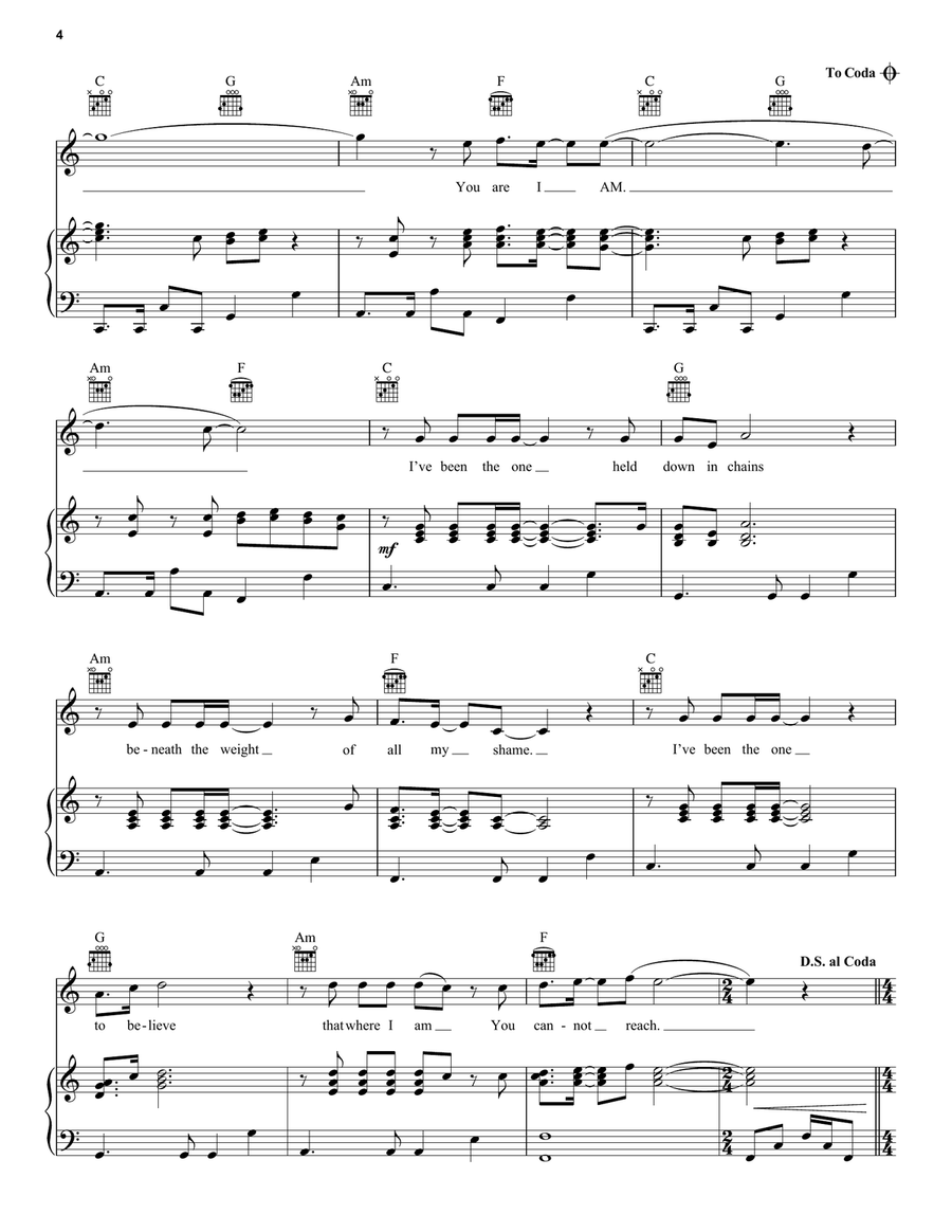You Are I Am Guitar scores gallery preview page 4