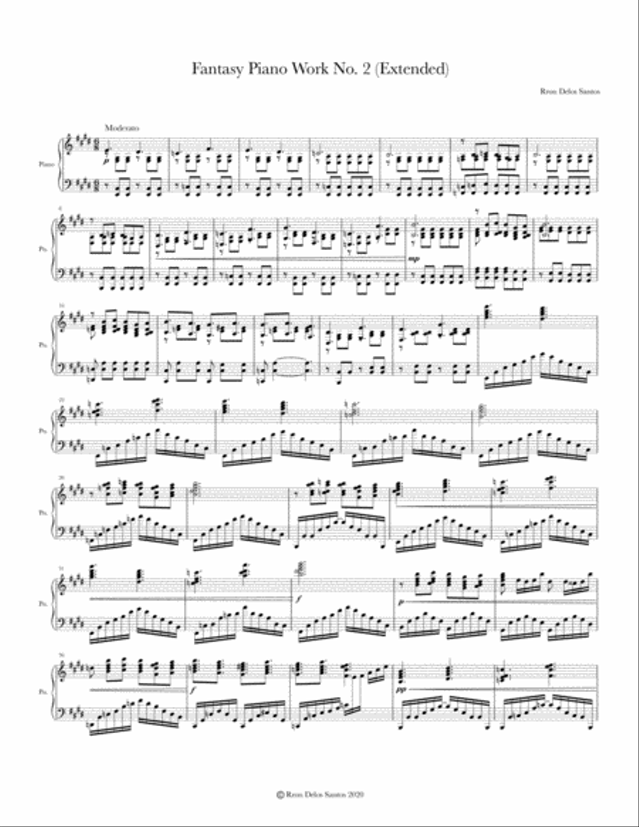 Piano Fantasy No. 2 (Winter) Extended Piano Solo scores gallery preview page 1
